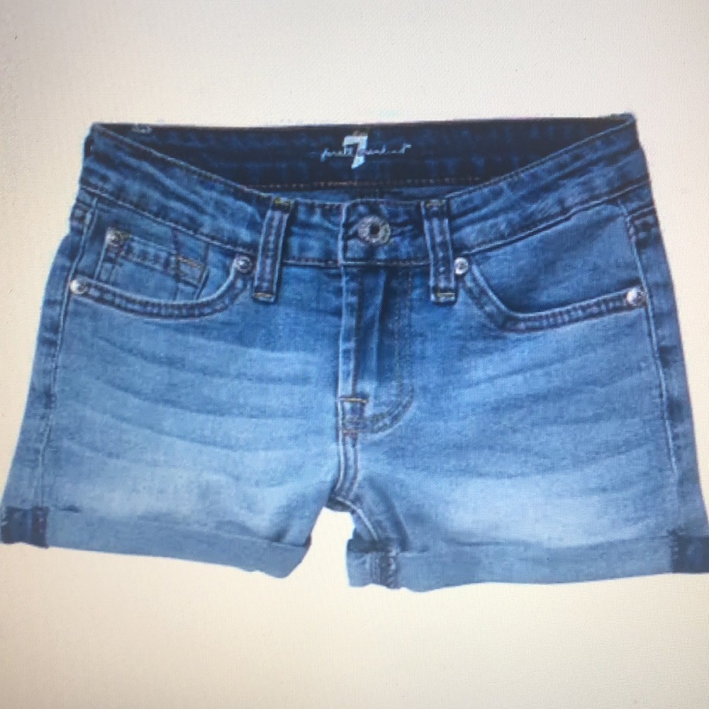 7 For All Mankind 3” Roll Cuff Big Girls Jeans Sh
